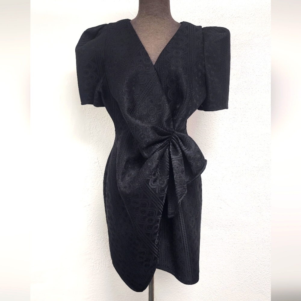 Black V-Neck Cut Dress